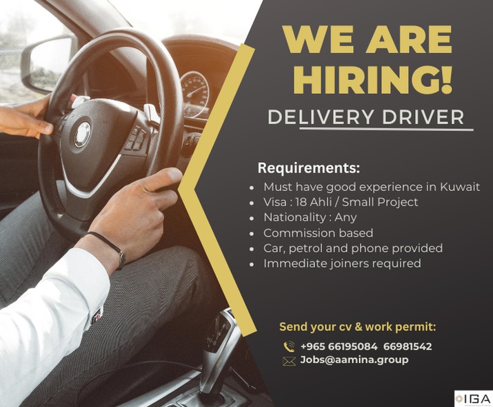 HIRING DELIVERY DRIVER