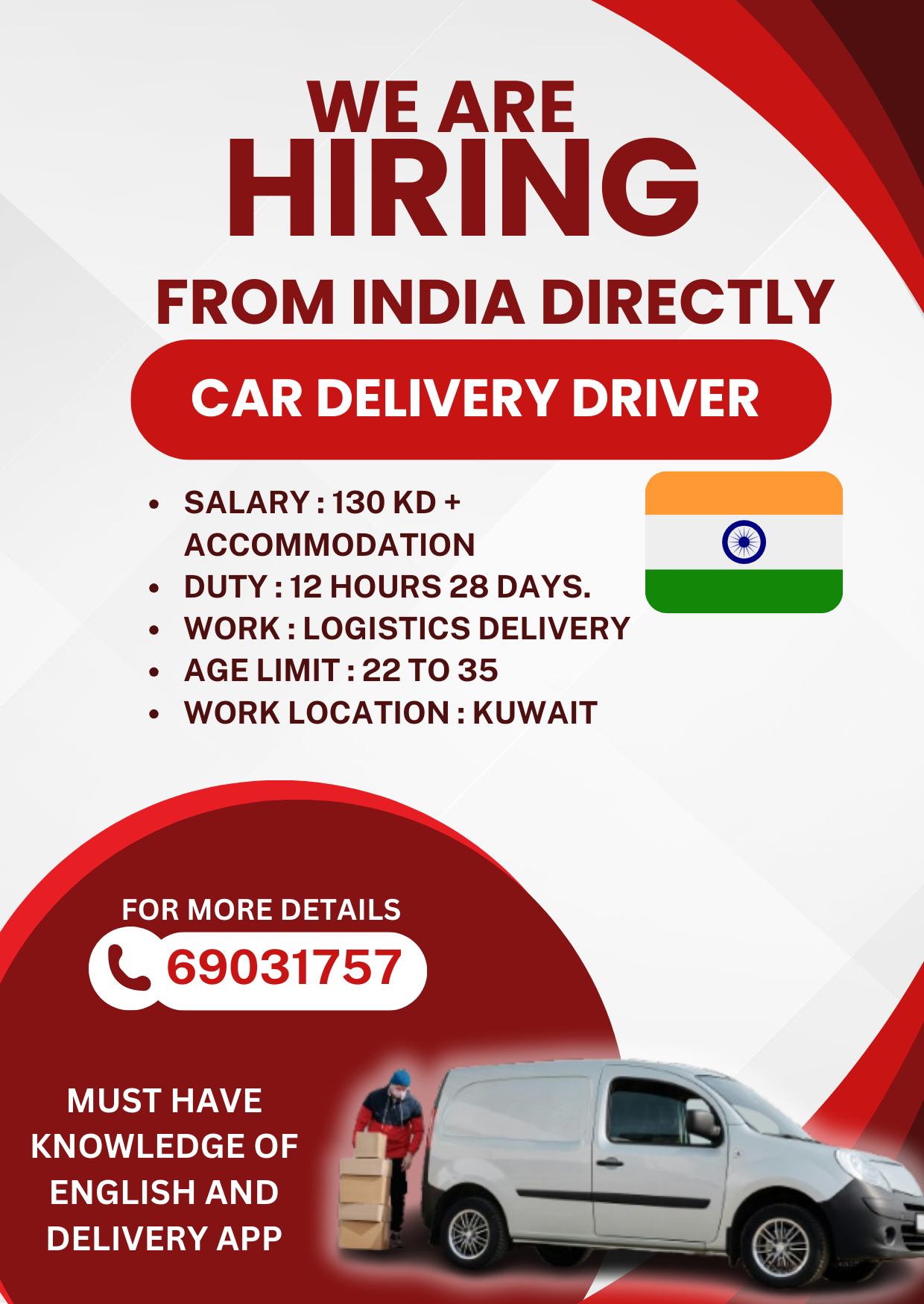 DRIVERS HIRING FROM INDIA , SRILANK & NEPAL