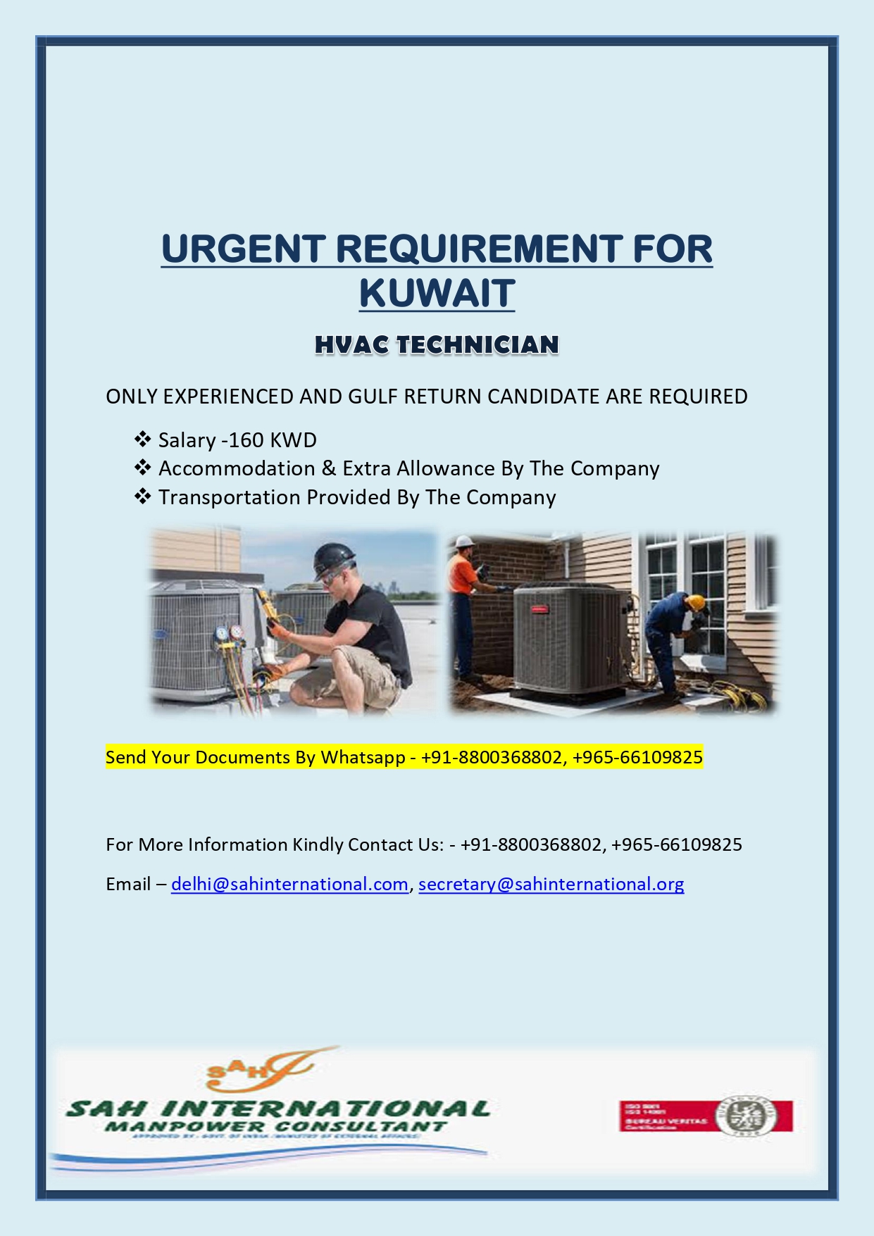 WANTED HVAC TECHNICIAN 