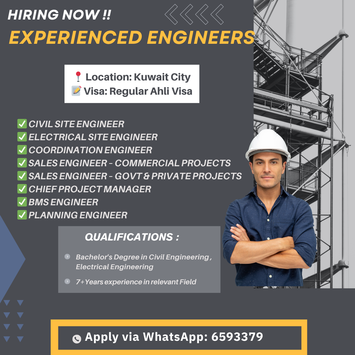 Experienced Engineers Wanted in Kuwait