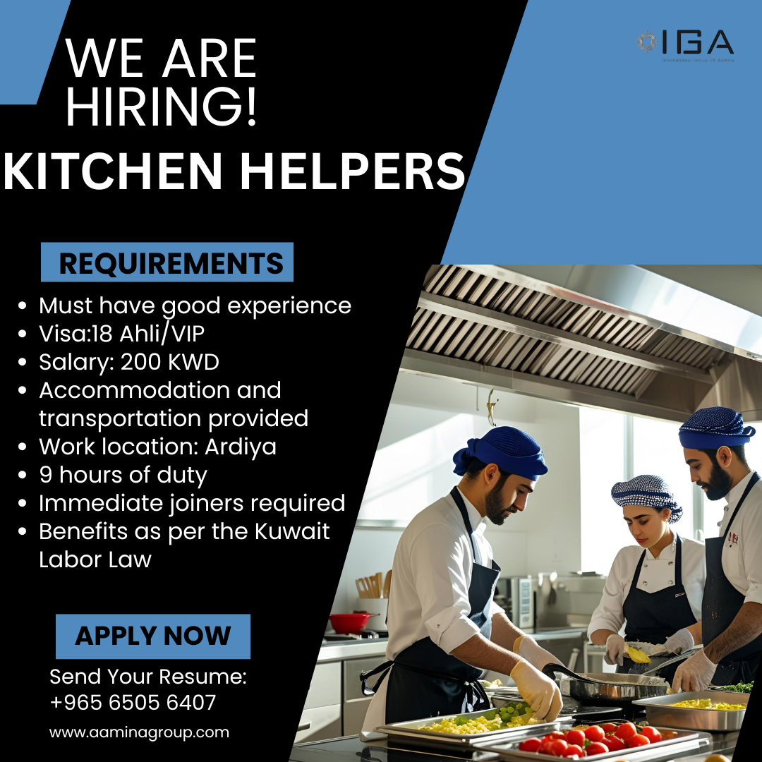Hiring Kitchen helpers