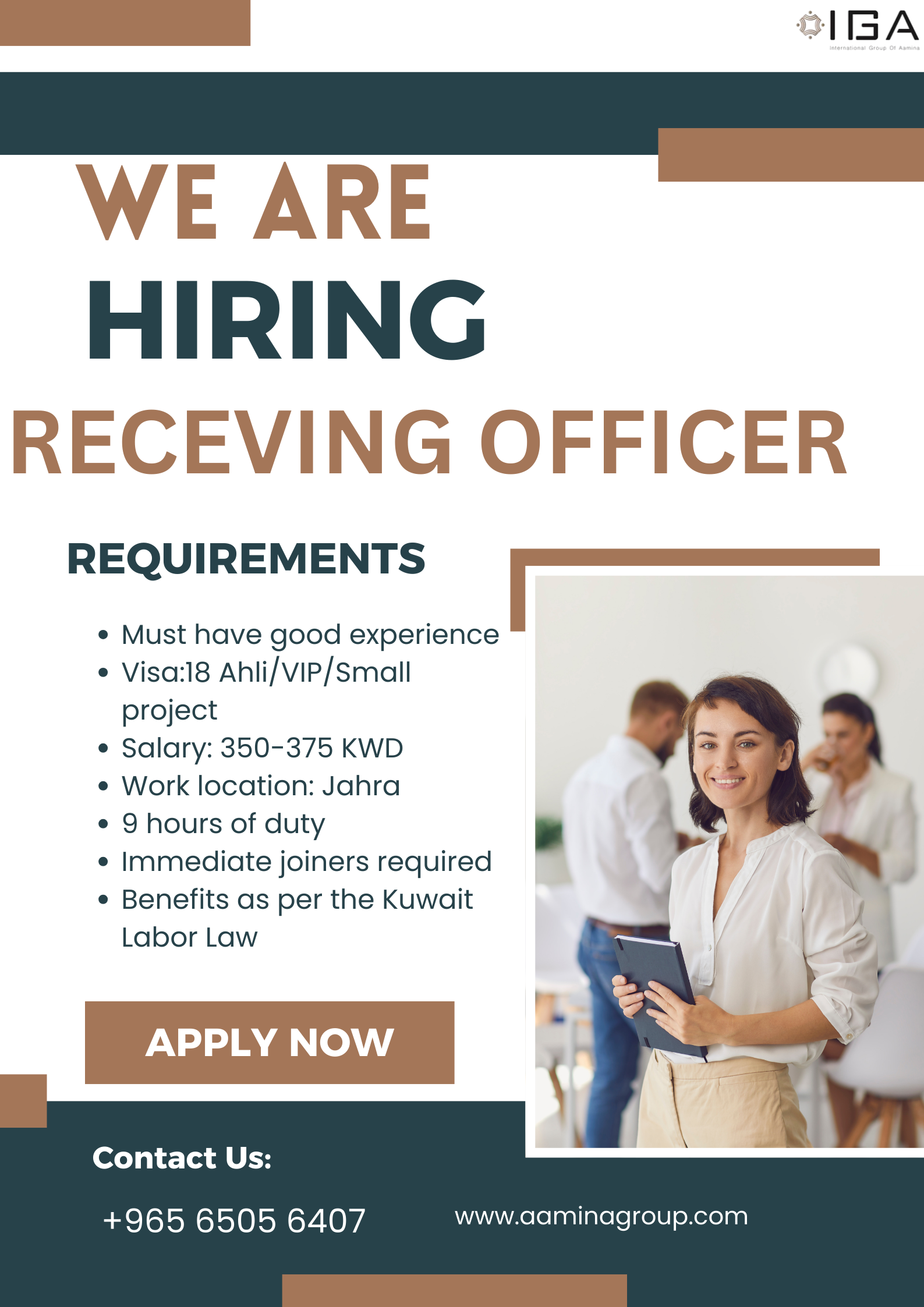 We are hiring Receiving Officers!