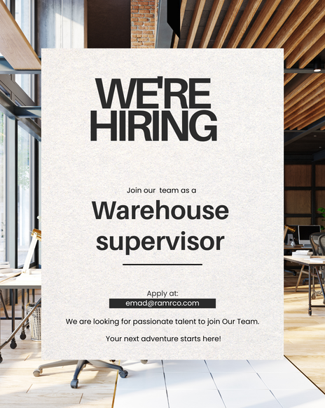 Warehouse supervisor (F&B)