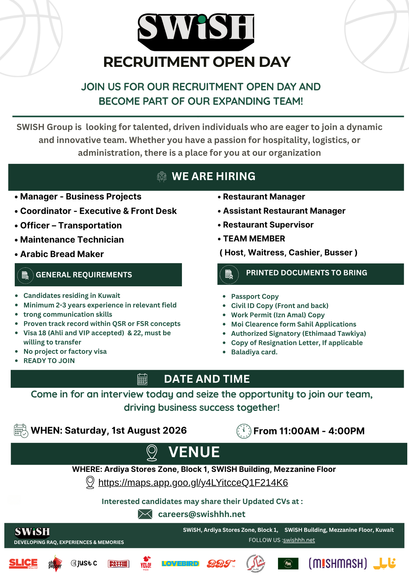 RECRUITMENT OPEN DAY